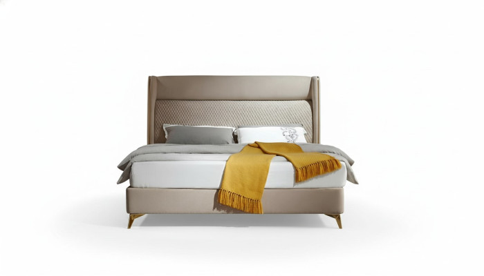 Tweepersoonsbed Slaapkamer Hotel Echtgenoot Luxe Bed 2x Nachtkastje 3-delige set Bedden Nieuw
