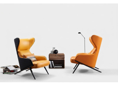 Fauteuil design Relax Lounge Club Eenpersoons Bekleding Stof Leer