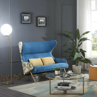 Sofa 2-zits Designbanken Gestoffeerde Bankstellen Relax Stof Moderne Tweezitter Nieuw
