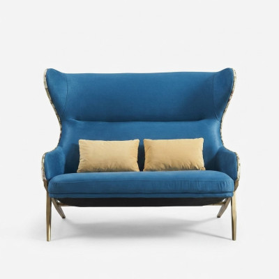 Sofa 2-zits Designbanken Gestoffeerde Bankstellen Relax Stof Moderne Tweezitter Nieuw