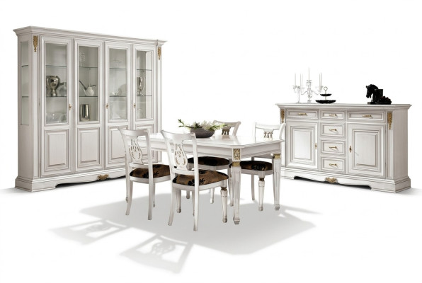 Zet 4x stoel stoelen fauteuil eetkamer set hout modern groep armstoel meubilair