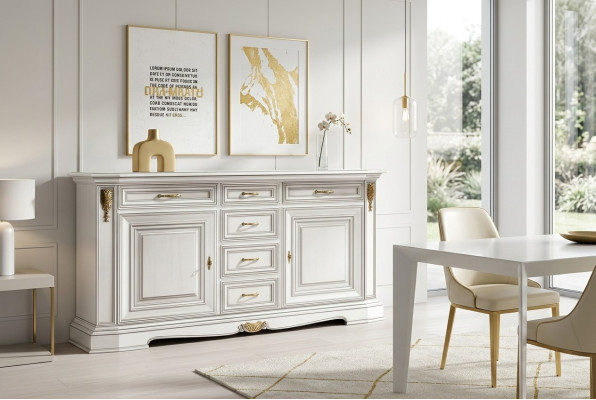 Dressoir, commodes, rek van hout, designcommode, kast, kasten, houten dressoir, nieuw.