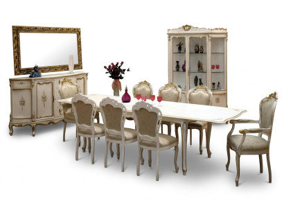Compleet set eettafel 8 stoelen eetkamerset eetgroep houten tafel tafels 12-delig