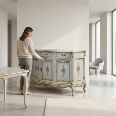 Dressoir Italiaanse meubels Echt hout Sideboard Designer Luxe houten commode