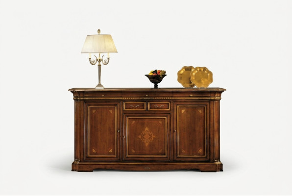 Dressoir Barokstijl Sideboard Massief Hout Luxe Italiaanse Houten Meubels Commode