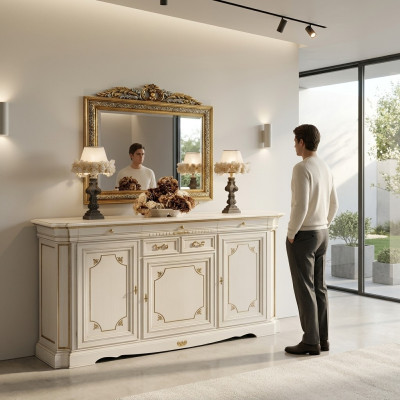 Ontwerp commode meubels dressoir Klassiek woonkamer houten kast luxe Italië.