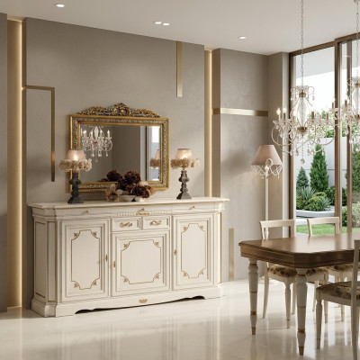 Ontwerp commode meubels dressoir Klassiek woonkamer houten kast luxe Italië.