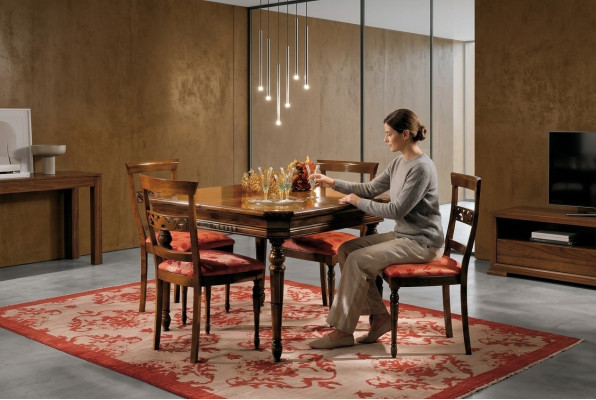 Eettafel Stoel Woonkamer Set Zitgroep 4x Stoelen Modern Gestoffeerde Leuning Ontwerp Nieuw Hout