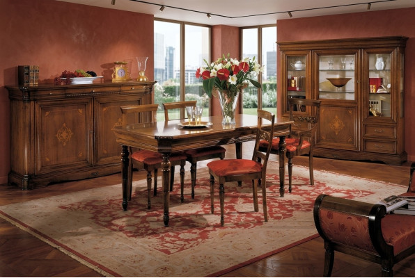 Compleet set eettafel 4 stoelen eetkamersets eetgroep houten tafel tabellen 5-delig