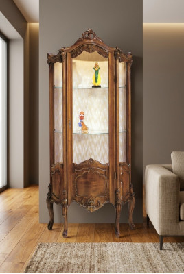 Vitrine woonkamer meubels dressoir massief houten vitrines glazen kast echt hout