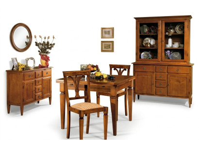 Eetkamerset 5-delig Art Deco stoelen Eettafel Dressoir Sideboard Hout Antieke Tafels
