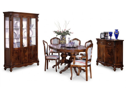 Eetkamer meubels Eettafel Tafel Groep Eethoek Eetkamerstoel Stoel Fauteuil 6-delig.