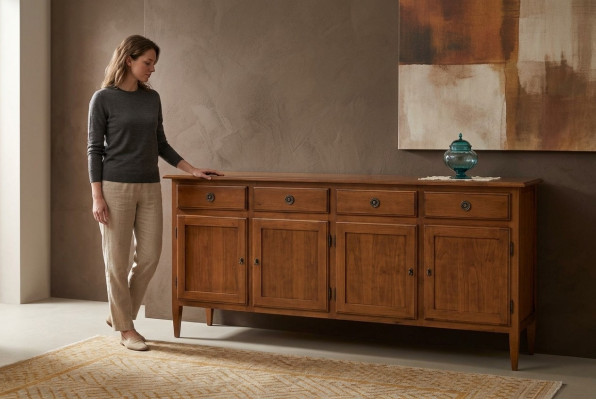 Dressoir Sideboard Bruin Massief Houten Kast Meubels Ladenkasten