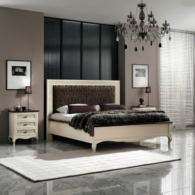 Tweepersoons massief houten slaapkamer bedden ontwerp bed meubelen Vaccari cav giovanni