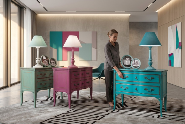 Kast Kast Dressoir Italiaanse meubels Echt hout Ladenkasten Dressoirs Nieuw