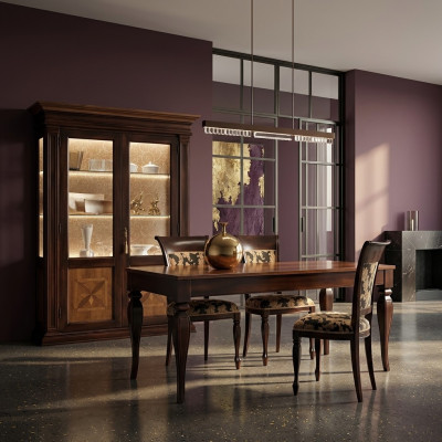 Massief houten dressoir Woonkamer dressoir Dressoir Vaccari Cav Giovanni Vitrines