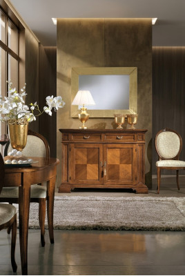 Kast met spiegel console meubels ladenkast ontwerp luxe dressoir 2-delig.