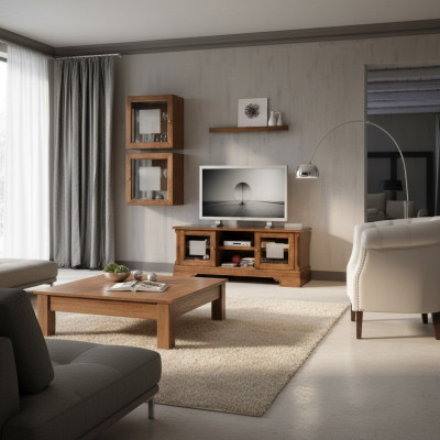 Woonkamerset 3-dlg. Woonkamer RTV vitrine dressoir luxe wandkasten Nieuw