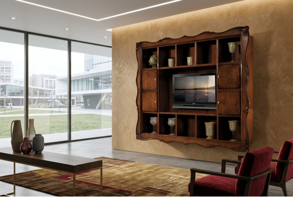 Woonkamer wandkast vitrine hout woonkamer meubels tv-kast wand design nieuw Woonkamer wandkast vitrine hout woonkamer meubels tv-kast wand design nieuw