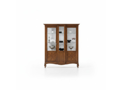 Vitrine Hout Luxe Kasten Klassieke Dressoir Kast Meubels Italiaans Bruin