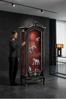 Vitrine kast vitrine woonkamer kasten dressoir Italiaanse meubels hout