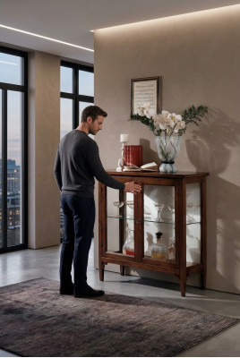 Vitrinekast Vitrines Woonkamerkasten Dressoir Italiaanse meubels Hout