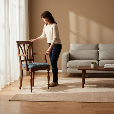 Eetkamerstoelen Luxe fauteuil Stoel Hout Bruin Armstoel Woonkamermeubilair Nieuw