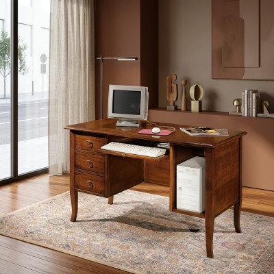 Italiaans meubilair kantoortafel inrichting meubels bureau tafel massief houten tafels nieuw