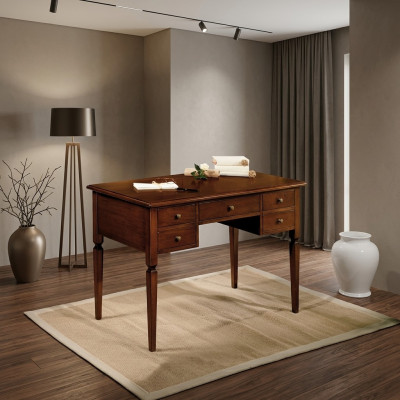 Antieke schrijftafel, Engelse tafels, massief houten tafel, secretaire, kantoor, nieuw.