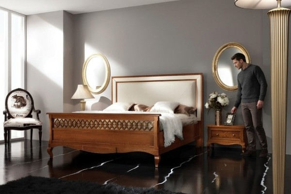 Slaapkamer meubel set garnituur Italiaanse meubels Nachtkastje Massief hout 3-delig