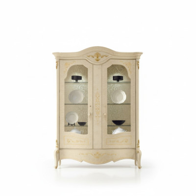 Luxe vitrinekast Klassieke vitrines Woonsalonzetten dressoir Hout Nieuw