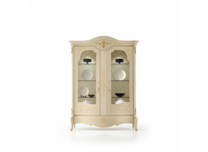 Luxe vitrinekast Klassieke vitrines Woonsalonzetten dressoir Hout Nieuw