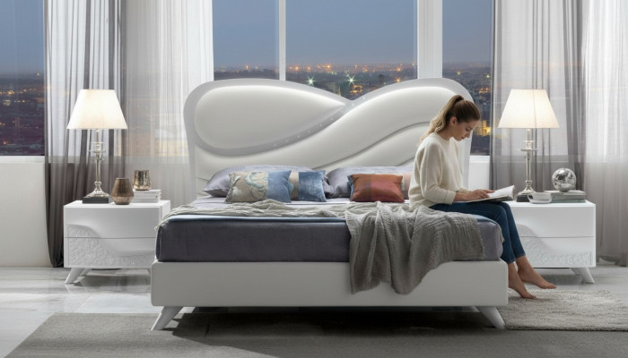 Bedden Stoffering Ontwerp Luxe Dubbele Hotelbedden Slaapkamer Bedframes Hout
