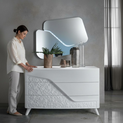 Laden met spiegel houten ladekast meubels kast slaapkamer wit dressoir nieuw