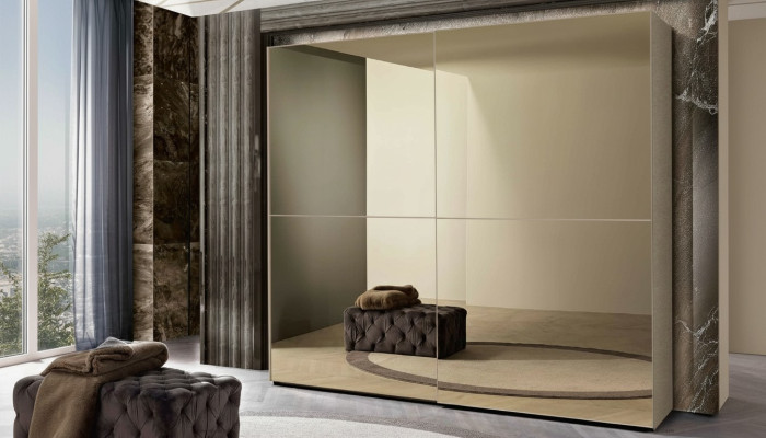 Kast Garderobe Kabinet Zweefdeurdesign Hout Italiaans meubilair Nieuw