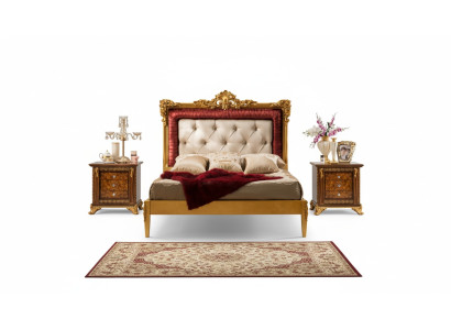 Tweepersoonsbed Luxe bedden Houten bedframes Bedframe Bruin Design Klassiek