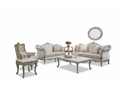 Bankstel 3+1+1 Zits salontafel Bijzettafel Set fauteuil Set 5-delig