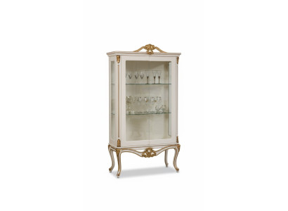 Vitrine glazen kast plank hout vitrinedesign Art Deco woonkamer nieuw