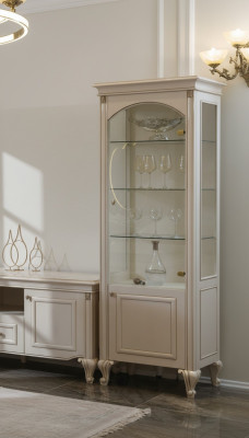 Vitrine glazen kast houten kasten woonkamer vitrines Italiaanse luxe