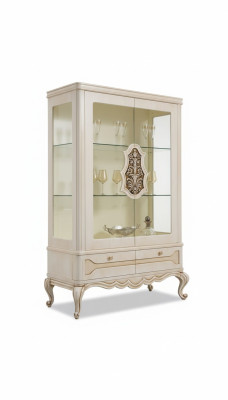 Vitrine glazen kast vitrine woonkamer hout dressoir luxe meubels rek
