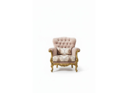 Ontwerp fauteuil Luxe houten meubels klassieke Chesterfield textiel woonkamer Nieuw