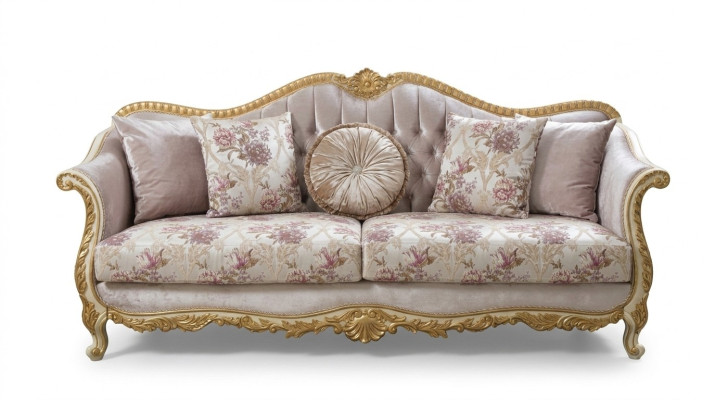 Bank 3-zits klassieke banken Luxe meubels Banken Stof Bank Driezitter