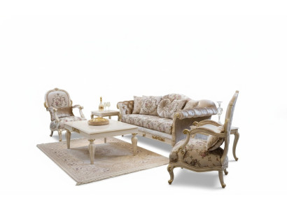 Luxe bankstel 4-zits salontafel bank banken fauteuils stoffen bankstel 4-dlg.