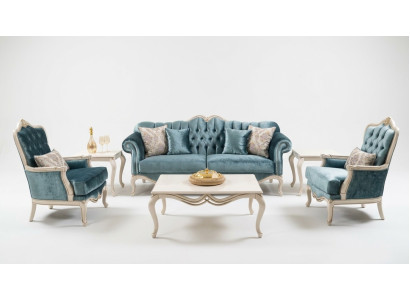 Bank Ontwerp Driezitsbank Bank Bekleed 3-zitsbank Kamer Meubels Luxe Stof