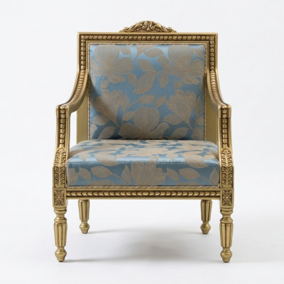 Fauteuils Bekleding Stoelen Goud Stof Luxe Ontwerp Stoel Eenzitter Klassiek
