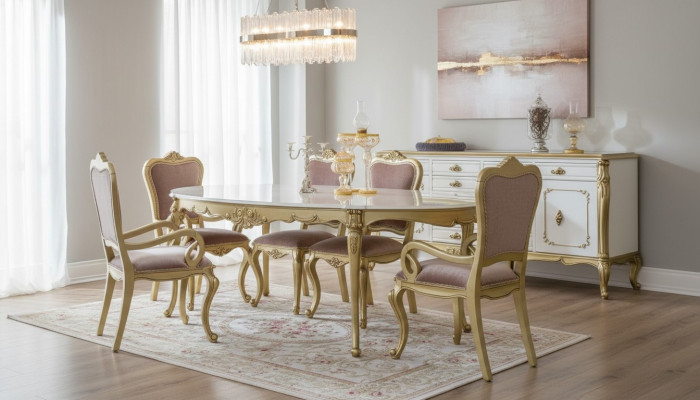 Eettafel Luxe Tafel Luxe Houten Tafel Italië Eetkamer Tafels Klassieke Meubels