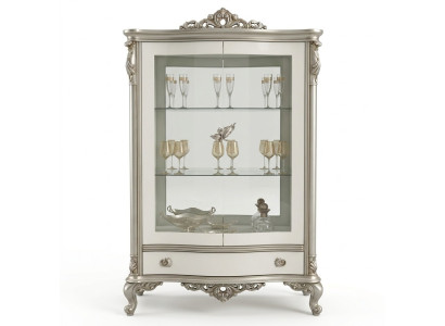 Klassieke zilveren vitrine Franse stijl meubels dressoir Glaskast