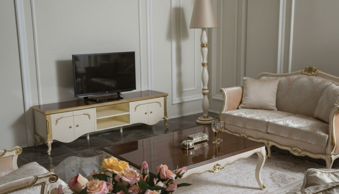 Luxe set salontafel tv-kast bank bank kussenset suite 3-dlg. Nieuw