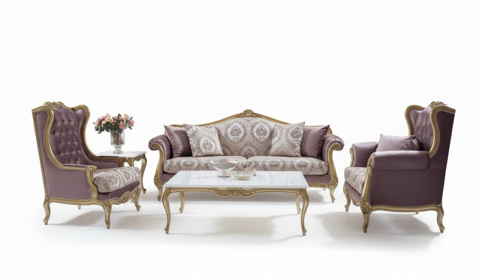 Luxe bankstel salontafel banken fauteuils stof bankstel set van 4 stuks fluweel