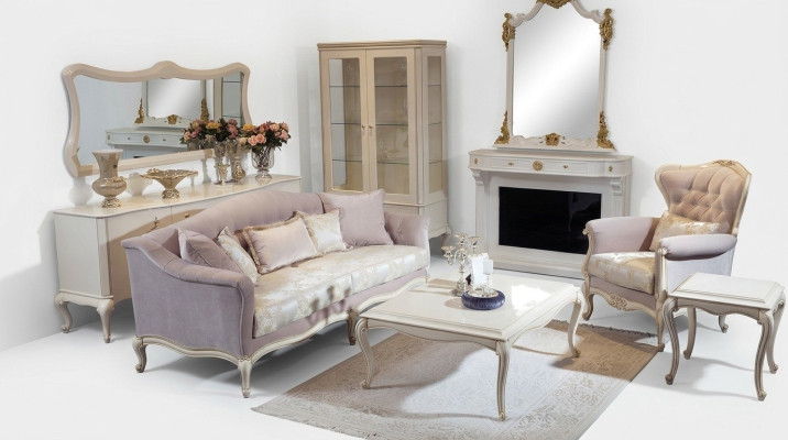 Zithoek bankstellen fauteuils 3+1-zitsbank salontafel bijzettafel set 3-delig